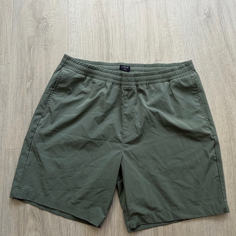 J. Crew Sage Green Elastic-Waist Shorts